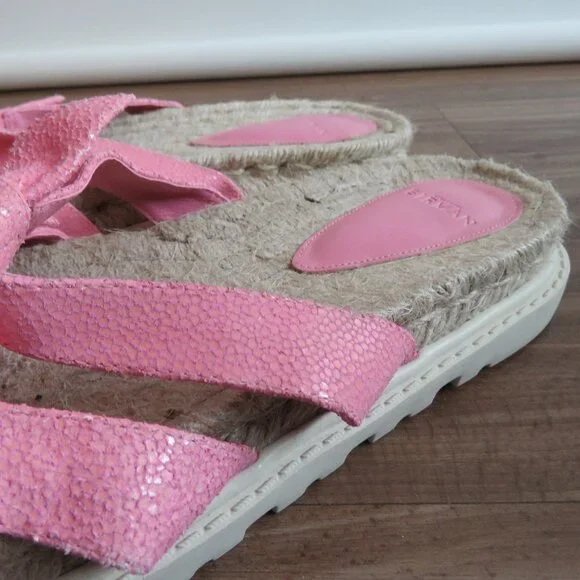 ALEXANDRE BIRMAN Lolita Espadrille Flat Slide Sandals Fresh In Pink - Size US 11 - Picture 4 of 16
